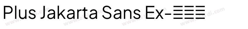 Plus Jakarta Sans Ex字体转换
